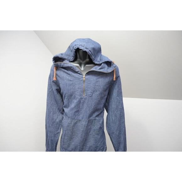 Zara Man Hoodie Light Weight Pull Over Zip Cotton Linen Slim Fit Mens Medium - Picture 1 of 11